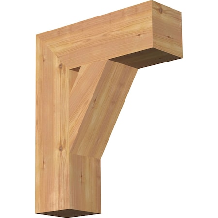 Ekena Millwork Traditional Block Smooth Bracket, Western Red Cedar, 5 1/2"W x 18"D x 22"H BKT06X18X22TRA05SWR